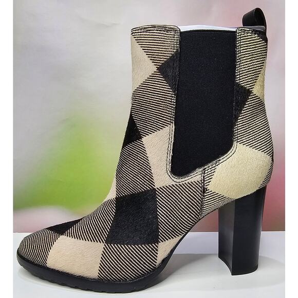 Lauren Ralph Lauren Women's Mylah Booties 11 Black / White Buffalo Check NWB - Picture 3 of 9